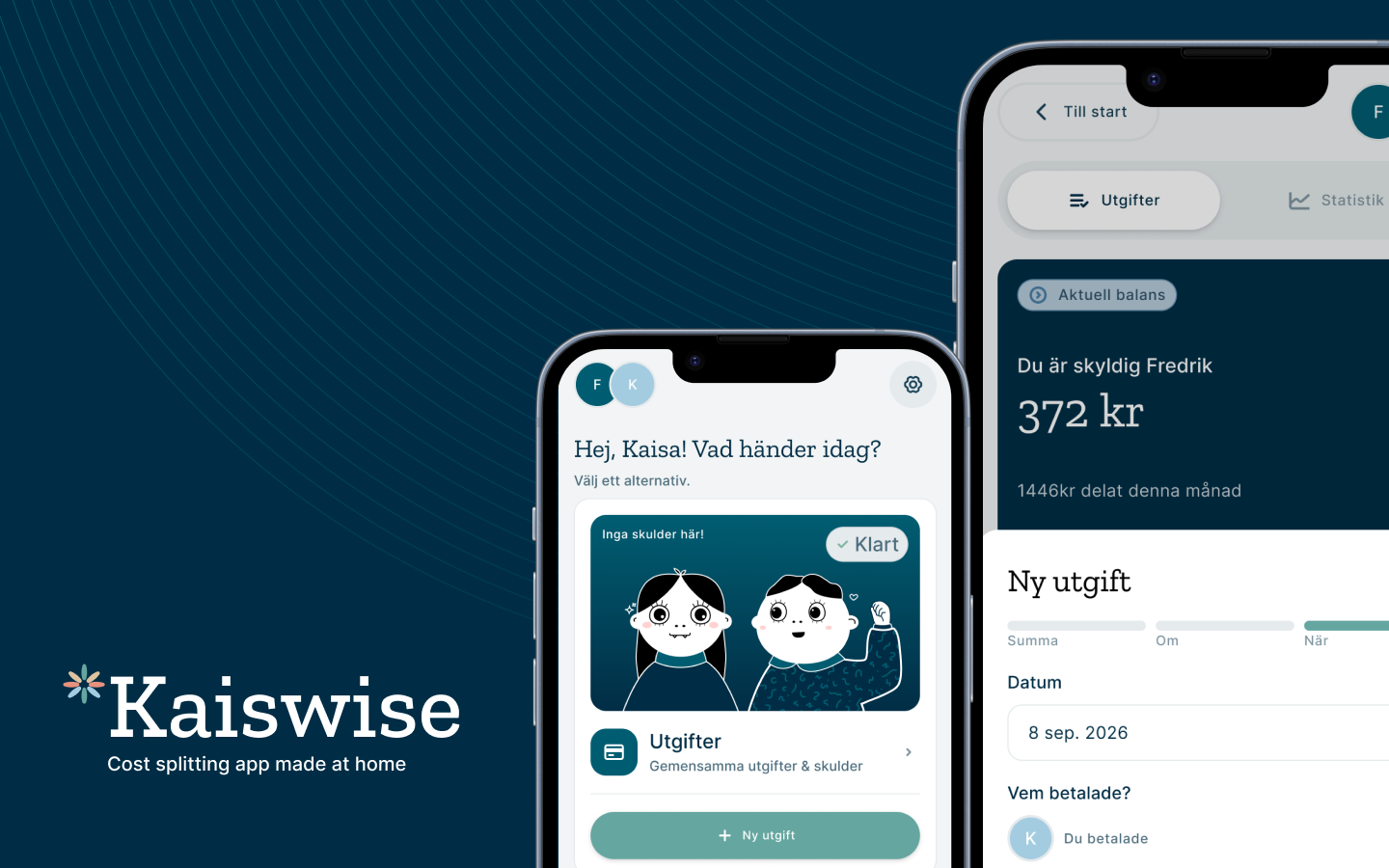 Kaiswise cost-splitting app
